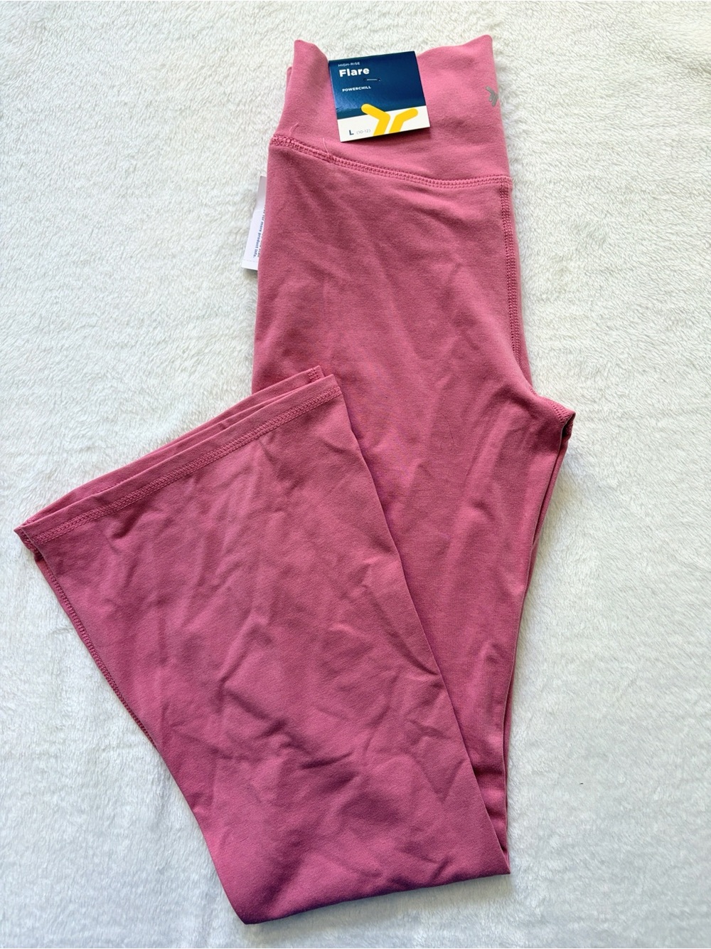 Old Navy Girls' PowerChill Go-Dry Flare Leggings - Rose